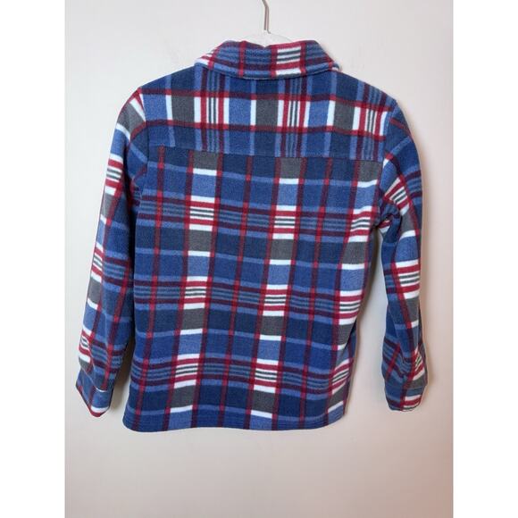 Quiksilver Boys Fleece Plaid Shacket Sz Small 7/8 - Picture 7 of 9